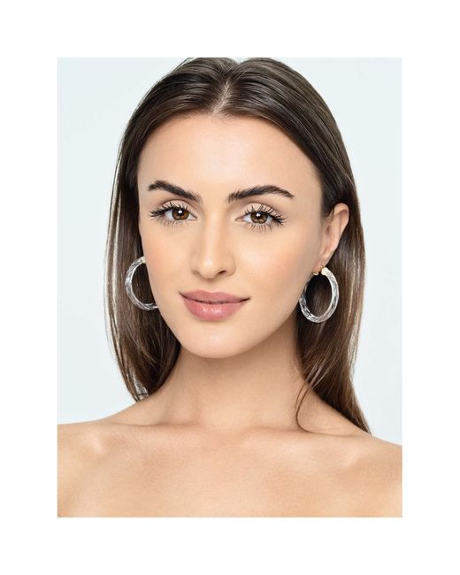 Gold & Honey Multicolor Instyle Hoops In Clear