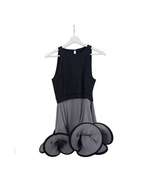 Laura Daili Black Wavy Mini Dress