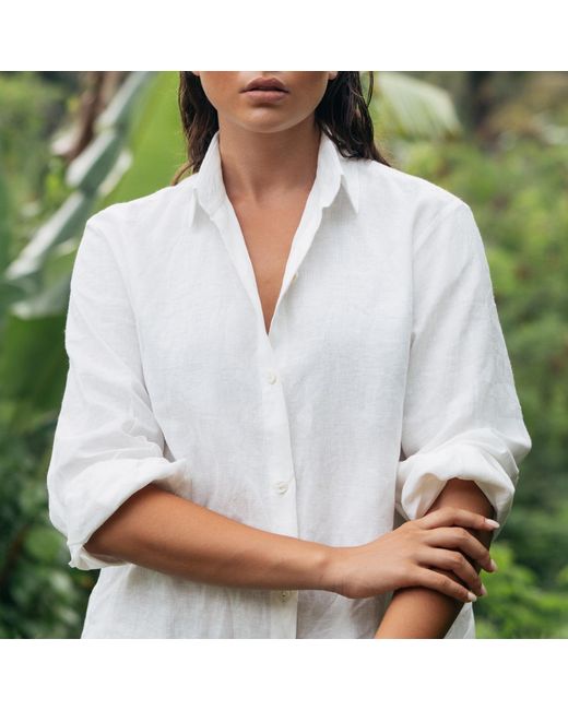 Mihara White Linen Shirt