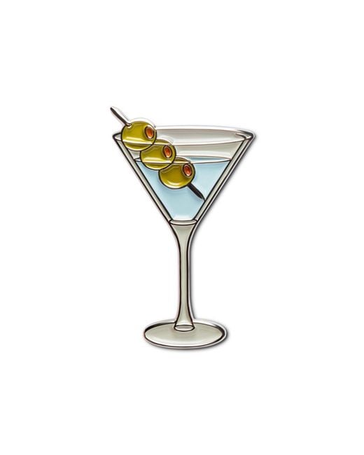 Make Heads Turn Yellow Enamel Pin Martini With Olives
