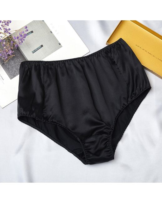 Soft Strokes Silk Black Set Of Two Pure Mulberry Silk French Cut Panties
