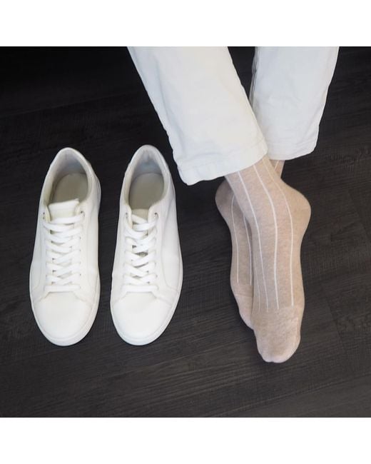 Peper Harow - Made in England Gray Neutrals Indulgent Cashmere Socks for men