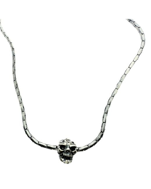 Tg-Jewellery by Tamara Gervasio Metallic Japanese Skull Paloma Chain Necklace for men