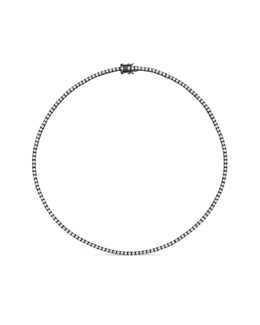 SALLY SKOUFIS Metallic Flirtation Necklace With Made Cz Diamond Stimulant