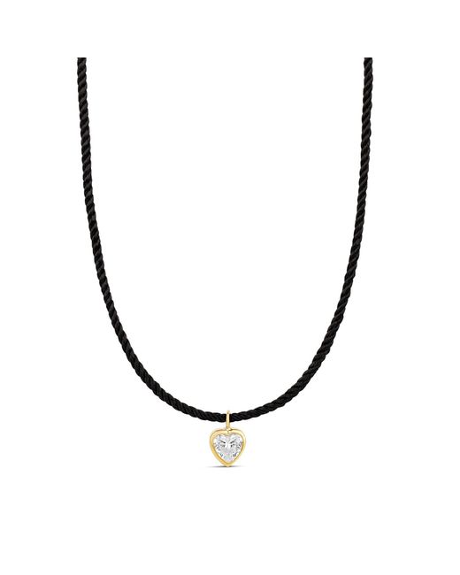 SHYMI Metallic Cord Necklace With Fancy Shape