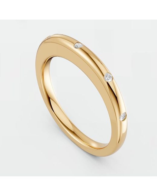 Aya Fine Jewelry Metallic Flush Set Lab Diamond Wedding Band