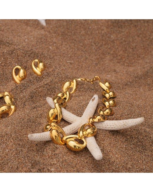LINYA JEWELLERY Metallic Tina Big Necklace