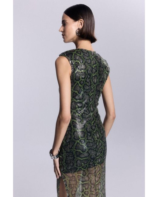 No'design Green Borgia Cut-Out Long Dress