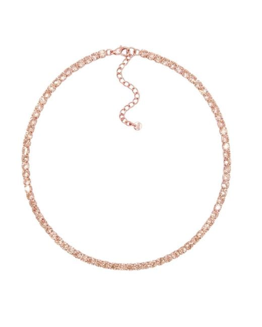 Uchi and Soto Metallic Shikaku Rose Stone Tennis Necklace