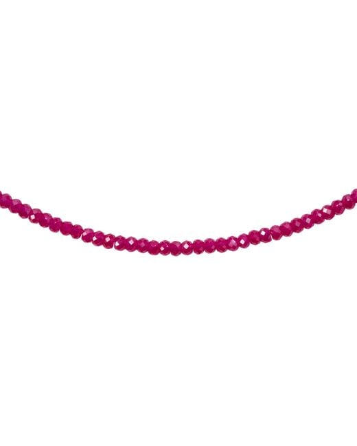 Bombyx House Red Birthstone July Ruby Bead Necklace