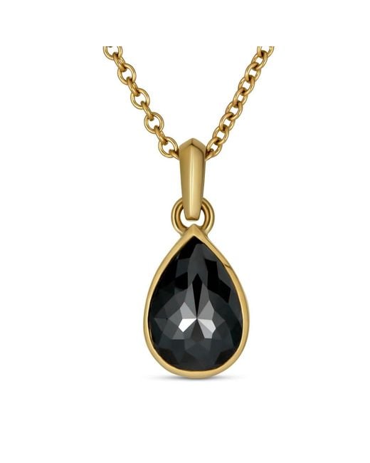 Rahul's Jewels Black Sanctum Vita Pendant -14 Karat With Genuine Diamond