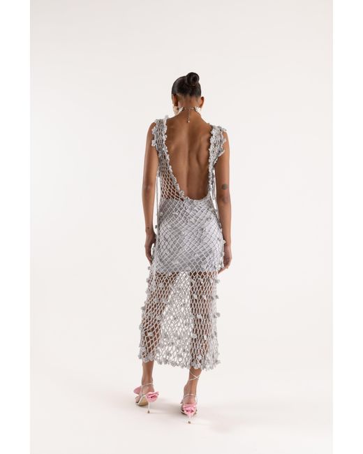 Andreeva Gray Sofia Handmade Crochet Dress