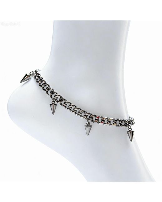 Jagged Halo Jewelry Metallic Fallon Stainless Steel Anklet