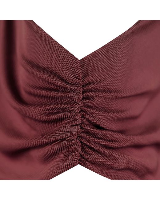 Me & Thee Purple Knuckle Down Claret Drop Shoulder Top