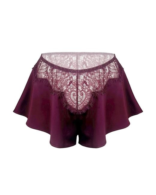 MONIQUE MORIN LINGERIE Purple Moonstruck Shorts Velvet