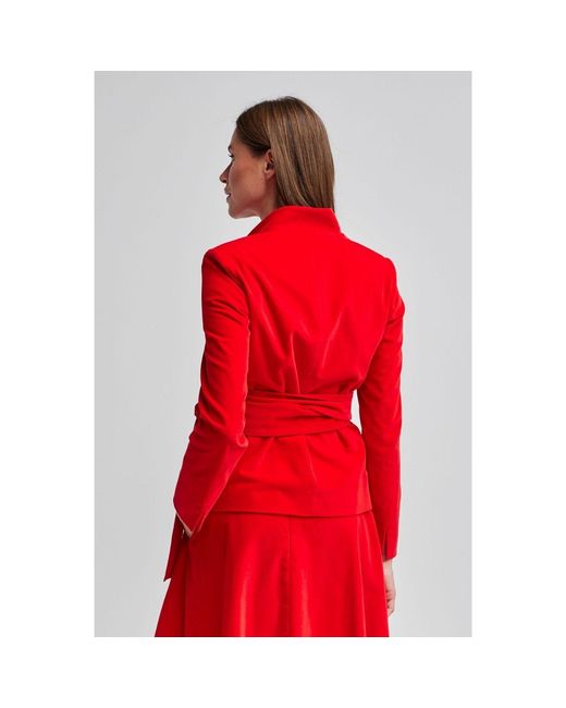 Marianna Déri Red Velvet Wrap Jacket