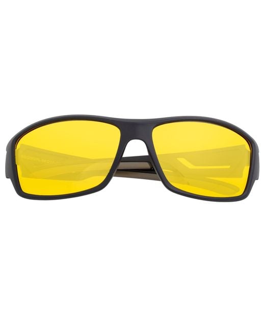 Breed Yellow Aquarius Polarized Tr90 Wrap Sunglasses for men