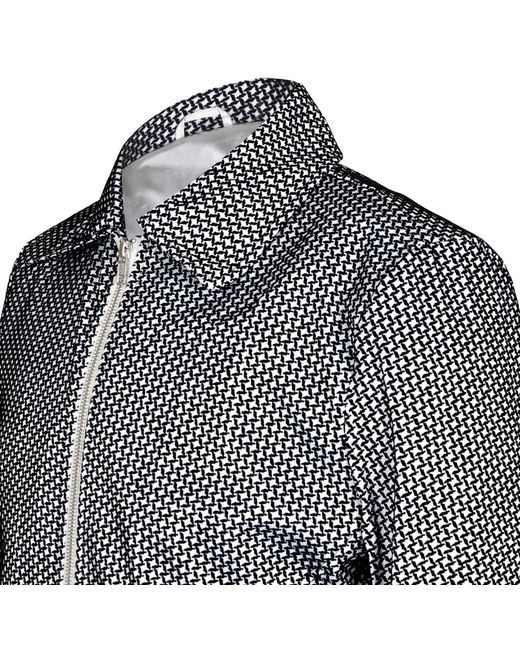 DAVID WEJ Gray Washington Aviator Jacquard Jacket for men