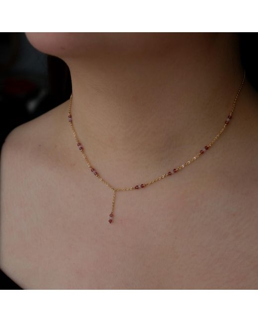 Inari Jewellery Metallic Amarus Necklace – Filled With Garnet & Quartz