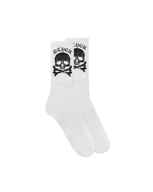 Other Uk White Skull & Crossbones Socks