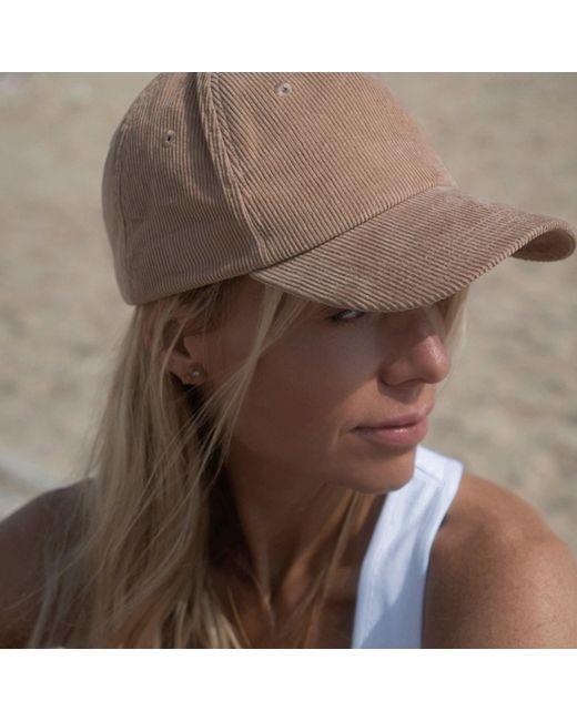 Yae; Natural Neutrals Embroidered Corduroy Cap