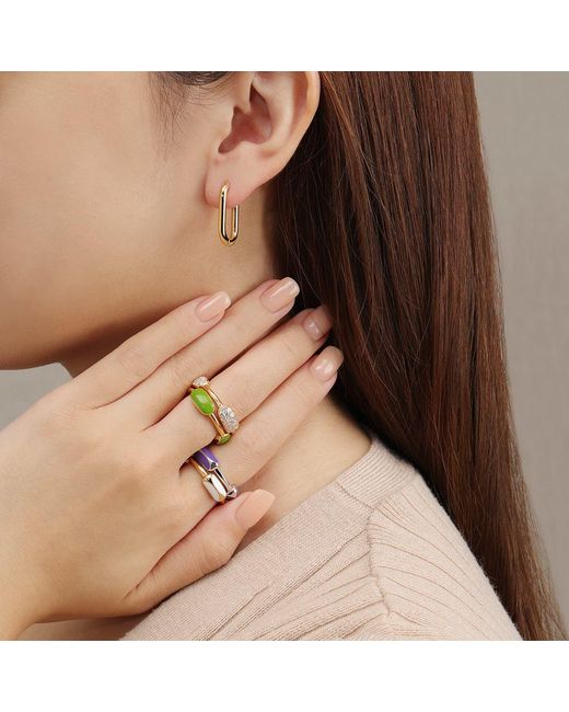Arte Madrid Metallic Toggle Sculpted Dome Ring