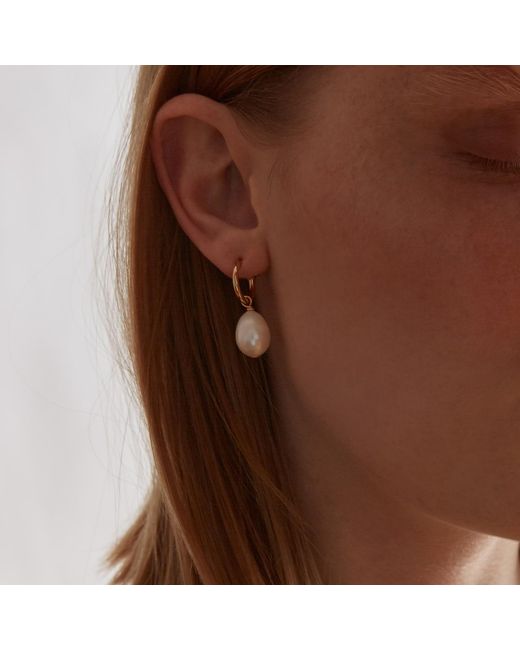 Biko Jewellery Metallic Freshwater 2-In-1 Hoops
