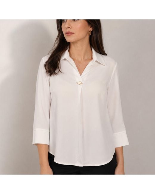 Nuvv Collection White Clasp Blouse