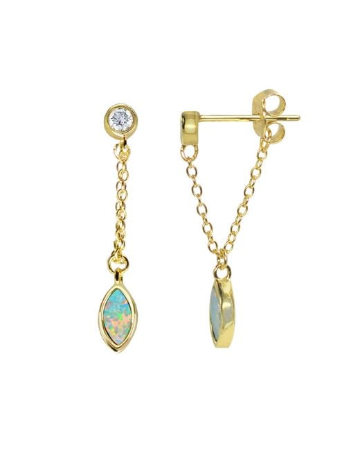 KAMARIA Metallic Full Swing Opal Earrings