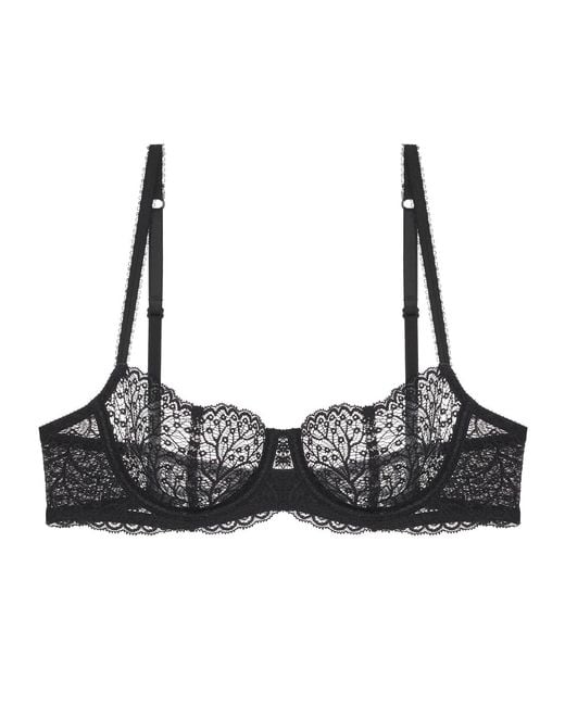 Journelle Brown Allegra Balconette Bra Noir