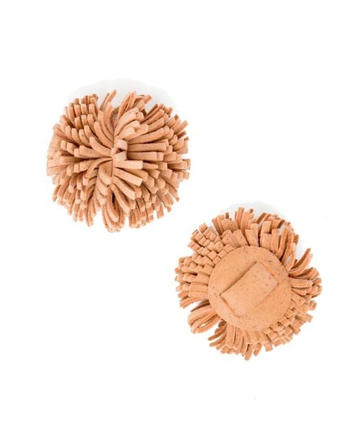 Alterre Metallic Blush Suede Pom Pom