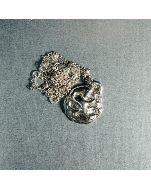 Moca Jewellery Metallic Moon Pendant