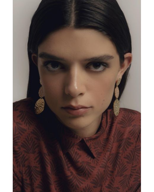 Lavani Jewels Metallic Geyser Earrings