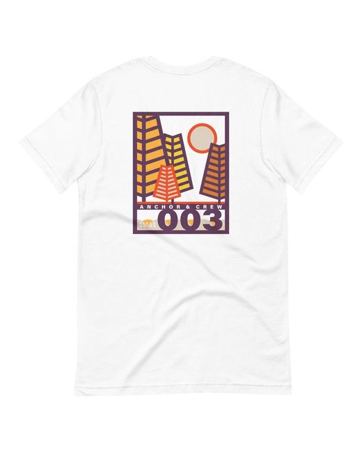 Anchor and Crew White Three Field Notes Organic Cotton T-Shirt for men