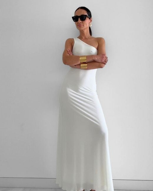 Alia Studio White Séduction Maxi Dress
