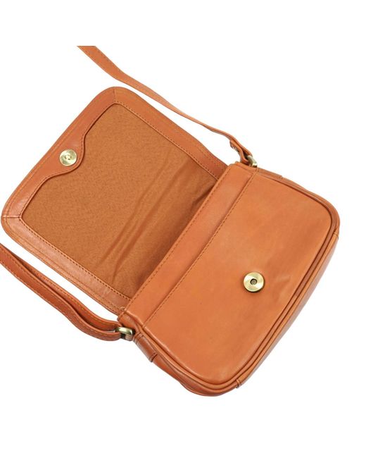 Lloyd Baker Orange Amritsar Leather Crossbody Bag