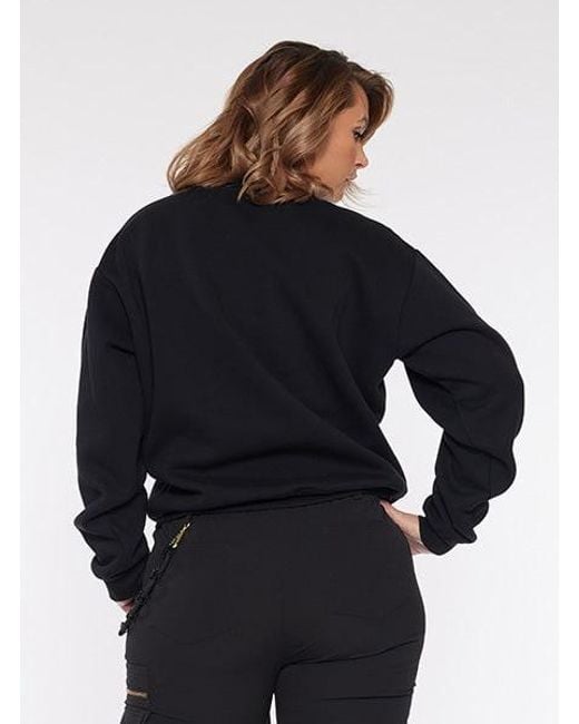 Circular Path Black Boyfriend Sweatshirt