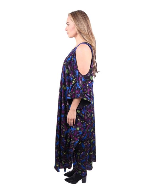 Any Old Iron Blue Hand-Beaded Neckline High Horse Dress