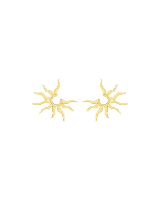 Lavani Jewels Metallic Goldplated The Sun Earrings