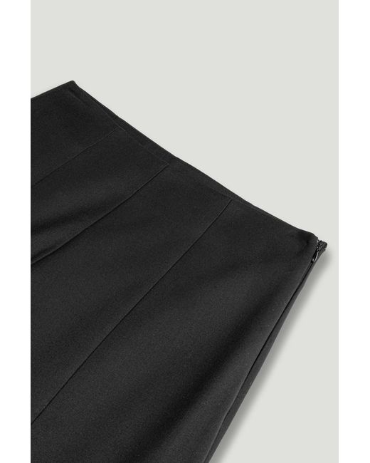 Nocturne Black Tailored Straight-Leg Pants