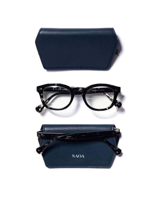 Naoa Blue Two Pack Apple-Leather Slim Glasses Case