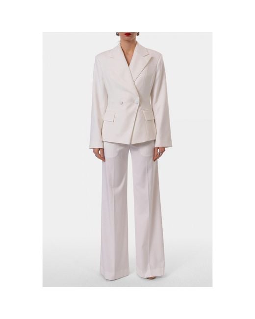AGGI by HALEWSKI White Roksana Off X Shaped Blazer