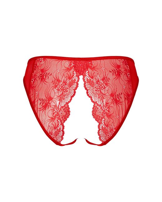 BonBon Lingerie Red Griselda Ouvert Full Brief