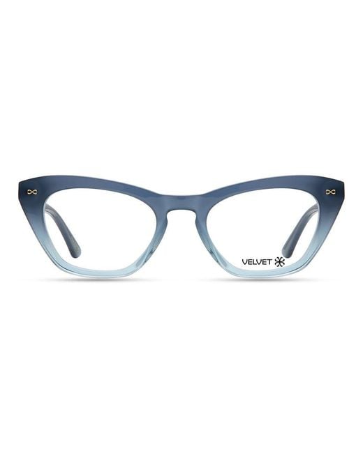 Velvet Eyewear Blue Cat Eye Optical Style