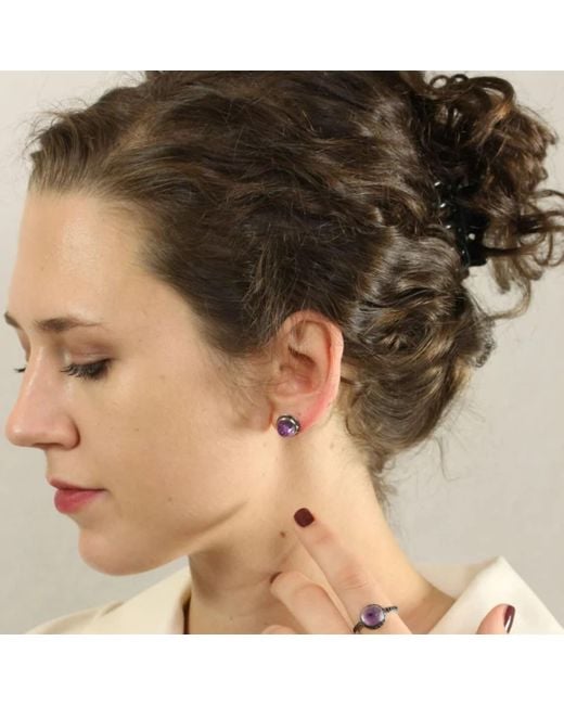 The Jewellery Store London Purple Istanbul Secret Amethyst And Spinel Studs