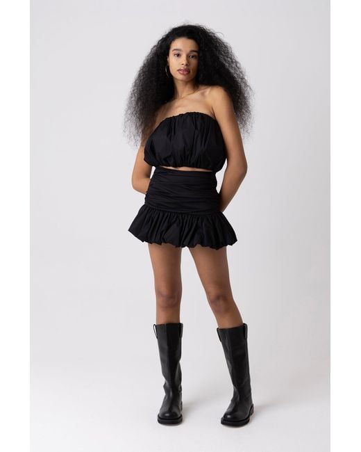 Amy Lynn Black Bubble Crop Top