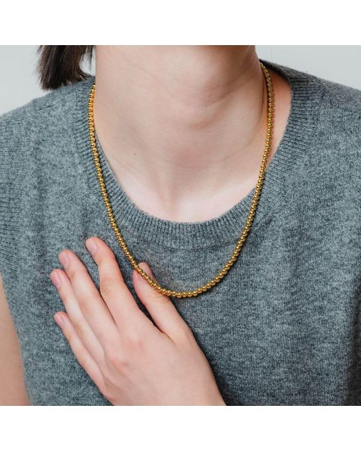 Nazzar Metallic Beaded Sphere Necklace