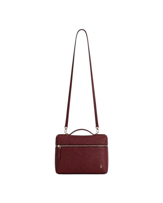 Sd Collection Red Burgundy Sallie Leather Bag