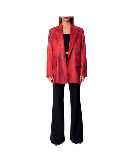 AGGI by HALEWSKI Red Roxy Bittersweet Oversized Blazer