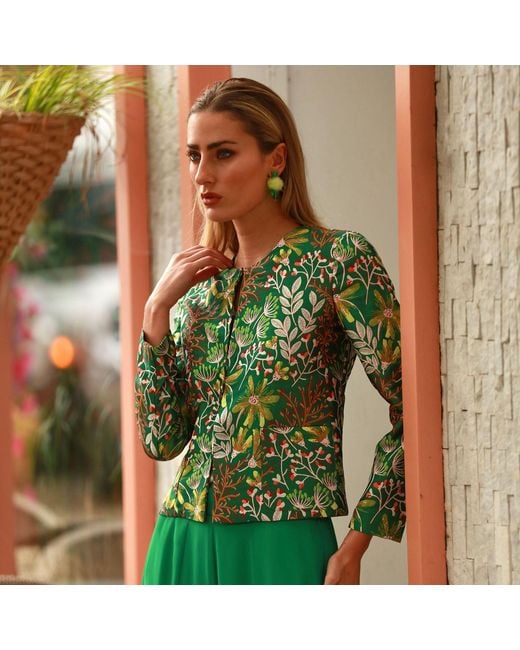 Beatrice von Tresckow Green Claudine Short Jacket